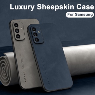 เคสโทรศัพท์หนังแกะแท้ แบบนิ่ม ผิวด้าน กันกระแทก ป้องกันกล้อง สําหรับ Samsung Galaxy A14 A24 A34 A54 A13 A23 A33 A53 A73 5G