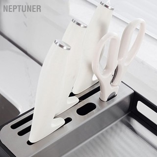  NEPTUNER ชั้นวางกล่องเครื่องเทศสแตนเลสที่วางขวดเครื่องปรุงมัลติฟังก์ชั่นแปรงโถช้อนจัดเก็บออแกไนเซอร์สำหรับเคาน์เตอร์ครัว