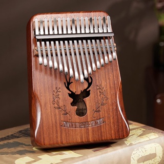 เครื่องดนตรีคาลิมบา เปียโนนิ้วหัวแม่มือ 17 โทน ไม้มะฮอกกานี Acacia kalimba เครื่องดนตรี เครื่องดนตรีคาลิมบา