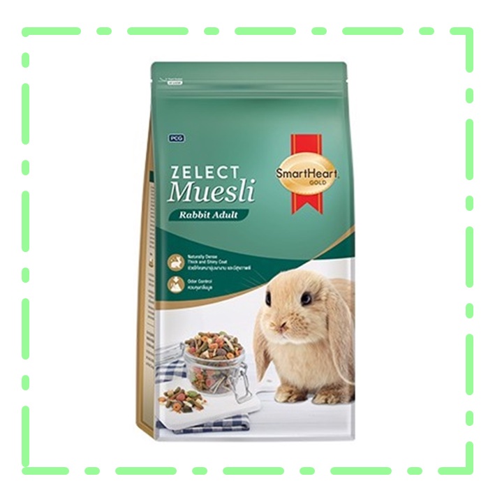 smartheart-gold-สมาร์ทฮาร์ท-โกลด์-อาหารกระต่าย-ซีเลกต์-มูสลี่-สูตรสำหรับกระต่ายโต-500g