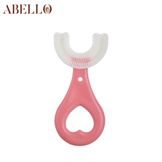 Abello แปรงสีฟัน รูปตัว U สําหรับเด็ก 360 ° ทําความสะอาดช่องปาก เหมาะสําหรับเด็กอายุ 2-6 ปี