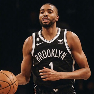 เสื้อกีฬาบาสเก็ตบอล แขนกุด ลายทีม Brooklyn Nets 22-23 Season Jersey NO.1 Mikal Bridges สําหรับผู้ชาย