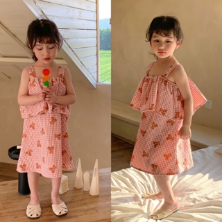 PRETTY BABY🧸พร้อมส่ง🧸ชุดเดรสเด็กผู้หญิง กระโปรงเด็กผู้หญิงสายเดี่ยว สำหรับเด็กผู้หญิง (532)