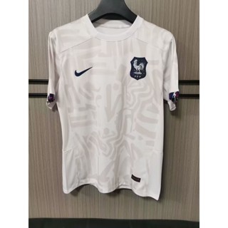 【Fans】2324 New France away เสื้อฟุตบอลแขนสั้น สีขาว คุณภาพสูง