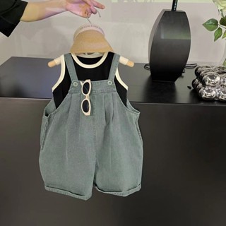 พร้อมส่ง ลดกระหน่ํา ชุดเอี๊ยมลําลอง ทรงหลวม เข้ากับทุกการแต่งกาย แฟชั่นฤดูร้อน สไตล์เกาหลี และญี่ปุ่น สําหรับเด็ก 2023