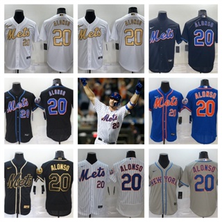 MLB New York Mets Pete Alonso เสื้อยืดเบสบอลบุรุษ