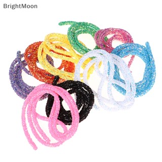 Brightmoon เลื่อมกลิตเตอร์ แบบนิ่ม 3 มม. 1 หลา สําหรับรองเท้า สร้อยข้อมือ DIY