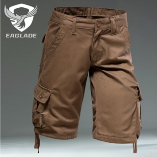 Eaglade กางเกงคาร์โก้ ขาสั้น ลําลอง สําหรับผู้ชาย สีกาแฟ