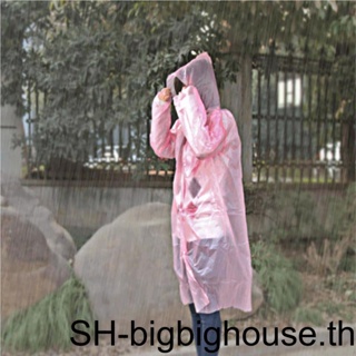 【Biho】เสื้อกันฝน มีฮู้ด สุ่มสี น้ําหนักเบา สําหรับทุกเพศ 10 ชิ้น