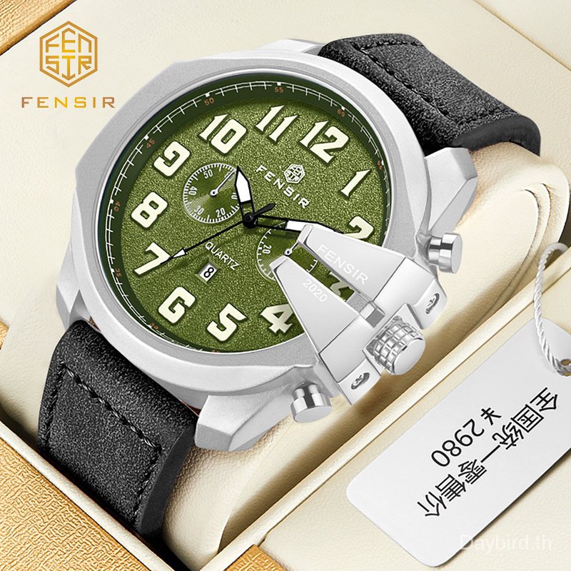 fensir-brand-watch-020-เคาน์เตอร์-ของแท้-สีอะโวคาโด-คลาสสิก-ปฏิทิน-นาฬิกาแฟชั่น-กันน้ํา-ผู้ชาย-นาฬิกาควอตซ์