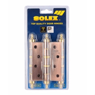 good.tools-SOLEX บานพับทองเหลือง แกนใหญ่ No.4315ACB 4" สีทองแดงรมดำ (แพ็ค 3) ถูกจริงไม่จกตา