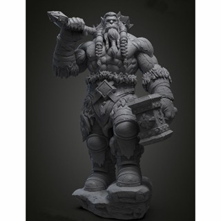 โมเดลฟิกเกอร์ทหาร World of Warcraft Orcs Chief Sal เรซิ่น ขนาด 75 มม. สีขาว สําหรับตกแต่ง P0SH