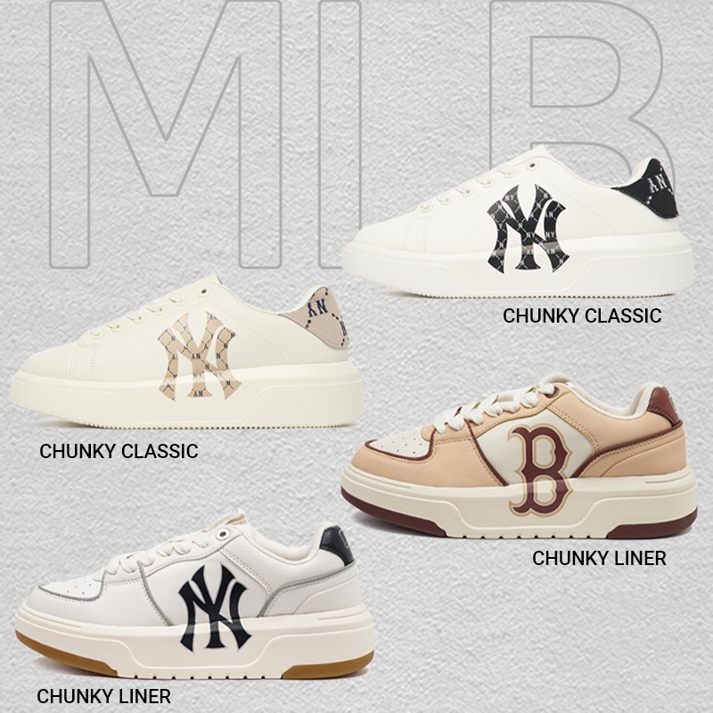 ของแท้-100-mlb-chunky-liner-ivory-white-beige-white-brown-white-black