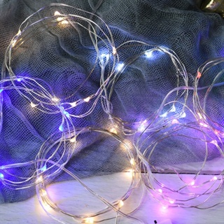 5M 50 LEDS Starry String Battery Lights Fairy Micro LED Transparent Copper Wire for Party Christmas Wedding