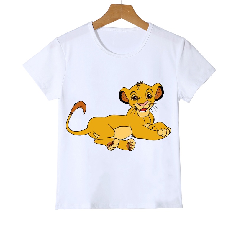 เสื้อยืด-พิมพ์ลายสิงโต-คิง-น่ารัก-ตลก-เสื้อผ้าเด็ก-สําหรับเด็กผู้หญิง-และเด็กผู้ชาย