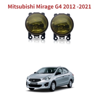 (เลนส์สีเหลือง) ไฟตัดหมอก สําหรับ Mitsubishi Mirage G4 2012 2013 2014 2015 2016 2017 2018 2019 2020 2021