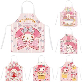 ผ้ากันเปื้อน แขนกุด กันน้ํา ลาย Mymelody น่ารัก สําหรับแม่ และลูก ใส่ไปทํางาน