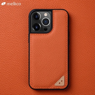 Melkco เคสโทรศัพท์มือถือหนังวัวแท้ กันกระแทก ปิดด้านหลัง หรูหรา สไตล์นักธุรกิจ สําหรับ iPhone 13 Pro Max 13 Mini 12 Pro