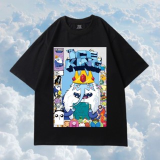 เสื้อยืดสีขาวเสื้อยืด พิมพ์ลายการ์ตูน ICE KING POSTER PINTEREST สําหรับผู้ชาย และผู้หญิงS-4XL