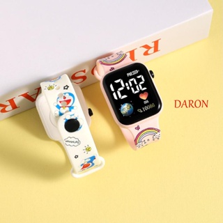 Daron นาฬิกาข้อมือดิจิทัล LED ลายการ์ตูนคิตตี้ ทรงสี่เหลี่ยม สําหรับเด็ก