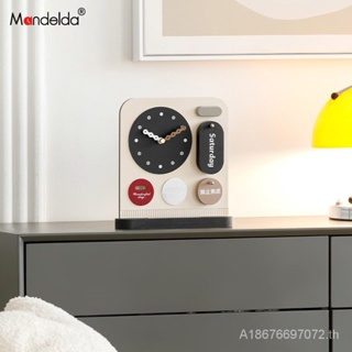 [พร้อมส่ง] Mandelda นาฬิกาตั้งโต๊ะ สไตล์โมเดิร์นมินิมอล สําหรับตกแต่งบ้าน ห้องนั่งเล่น ออฟฟิศ