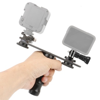 Feichao อะแดปเตอร์เมาท์ขาตั้งกล้อง อะลูมิเนียมอัลลอย พร้อมที่เสียบแฟลช สําหรับ GoPro Hero 11 10 DJI Action Camera Accessories