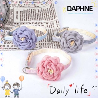 Daphne ปลอกคอดอกคามิเลียจําลอง สีพื้น สําหรับสัตว์เลี้ยง สุนัข ลูกสุนัข ดอกคามิเลีย