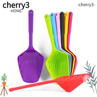 Cherry3 กระชอนพลาสติก ด้ามจับยาว 8 สี สําหรับกรองน้ํา อาหาร น้ําแข็ง 2 ชิ้น