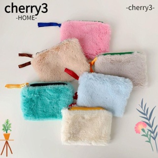Cherry3 กระเป๋าสตางค์ ทรงสี่เหลี่ยม ขนาดเล็ก แบบพกพา ใส่บัตรได้ น่ารัก