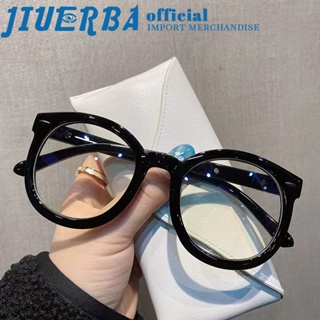JIUERBA แว่นตา กรอบกลม สไตล์เกาหลีวินเทจ คลาสสิก สําหรับผู้ชาย และผู้หญิง / เลนส์เปลี่ยนได้