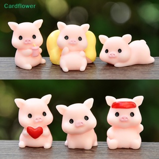 &lt;Cardflower&gt; โมเดลตุ๊กตาหมูน่ารัก ขนาดเล็ก สําหรับตกแต่งบ้าน สวน