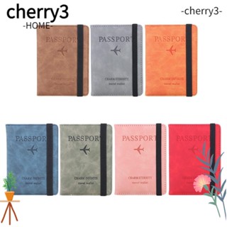 Cherry3 กระเป๋าสตางค์หนัง แบบพกพา สําหรับใส่หนังสือเดินทาง เอกสาร RFID