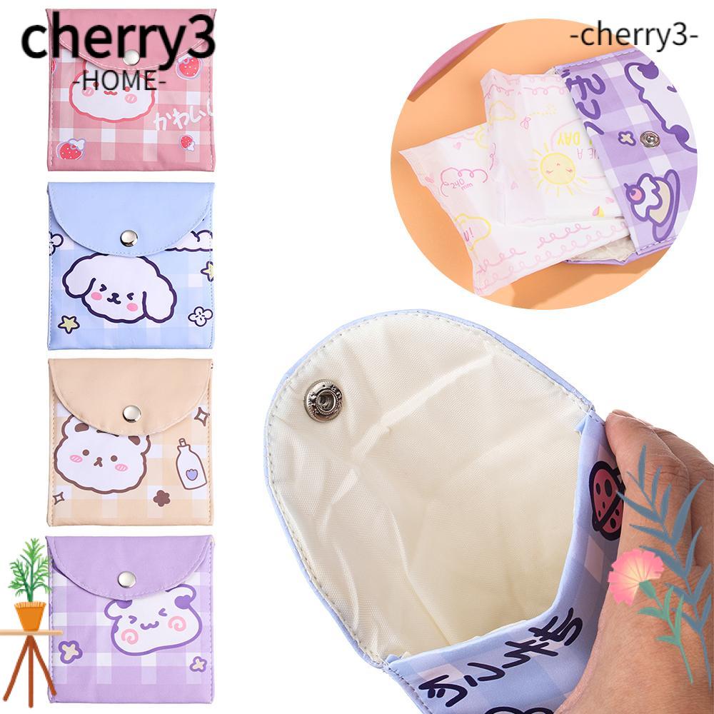 cherry3-กระเป๋าเครื่องสําอาง-ผ้าอนามัย-ลายหมี-กระต่ายน่ารัก