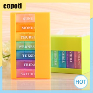 Copoti กล่องยา 21 ช่อง หลากสี สําหรับใช้ในบ้าน ประจําวัน