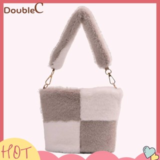 【Double C 】✿   กระเป๋าสตางค์ แต่งซิป ขนาดใหญ่ จุของได้เยอะ แต่งสายคล้องถอดออกได้ สีคอนทราสต์ แฟชั่นสําหรับสตรี