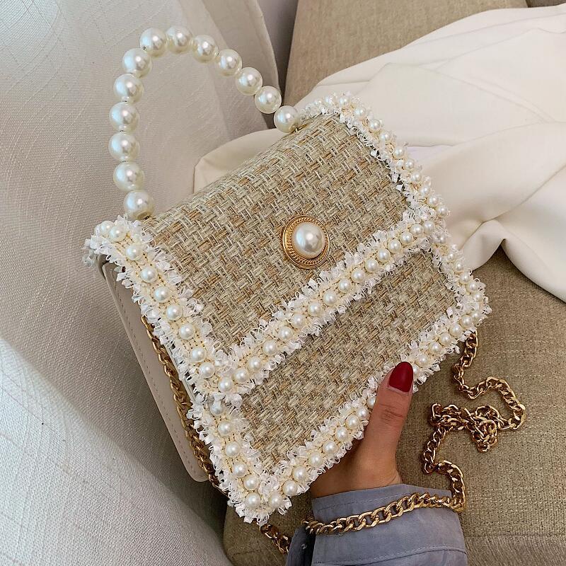 ins-super-hot-bag-womens-2023-new-style-korean-fashion-pearl-handheld-chain-one-shoulder-oblique-small-square-bag