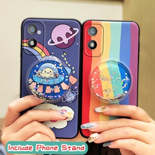 Back Cover Kickstand Phone Case For Itel A18/Tecno POP6C Anti-dust Cartoon Silicone protective Anti-knock drift sand