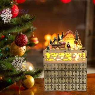 【COLORFUL】Countdown to Christmas with Wooden Desk Calendar Fun and Anticipation Guaranteed