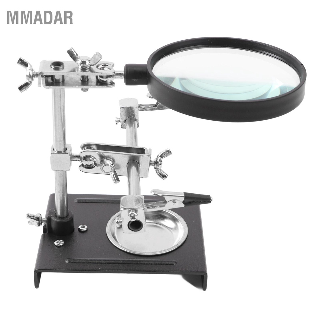mmadar-แว่นขยายสถานีบัดกรีซ่อมการเชื่อมเดสก์ท็อปพร้อมขาตั้งคลิปเสริมสำหรับแผงวงจรโทรศัพท์มือถือ