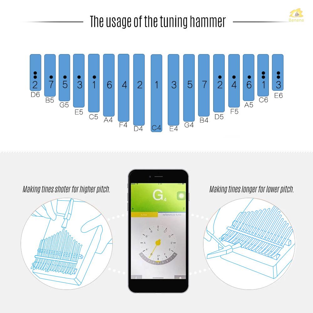 banana-pie-lingting-k17a-เปียโนนิ้วหัวแม่มือ-17-คีย์-แบบพกพา-พร้อมกระเป๋าเก็บ-และพู่โซ่-สําหรับเก็บหนังสือเพลง