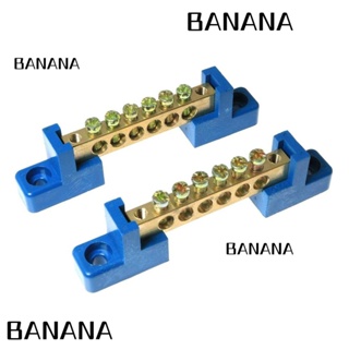 Banana1 บล็อกเทอร์มินัล ทองเหลือง 6 ตําแหน่ง สีฟ้า สําหรับเรือยอร์ช รถบรรทุก 2 ชิ้น