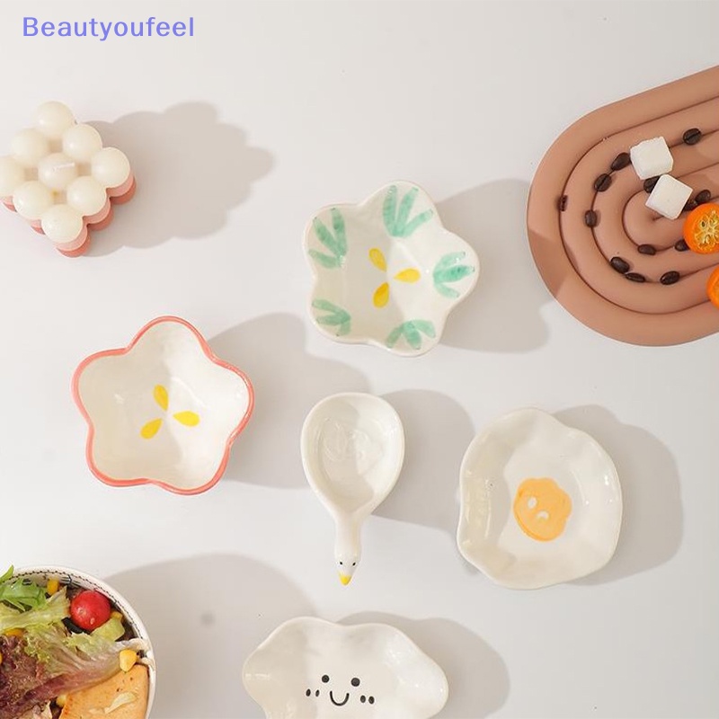 beautyoufeel-จานเซรามิค-ลายก้อนเมฆน่ารัก-สําหรับใส่ซอส-เครื่องปรุงรส-ขนมหวาน-ใช้บนโต๊ะอาหาร