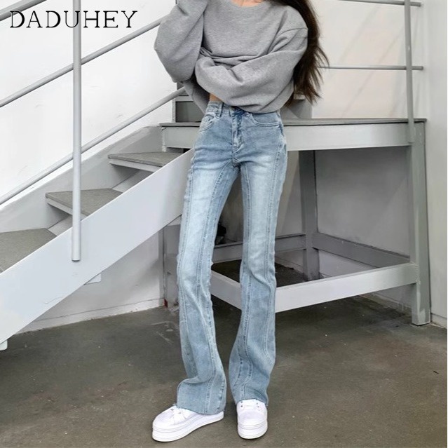 daduhey-womens-american-style-retro-light-colored-skinny-jeans-high-waist-elastic-slim-fit-wide-leg-pants