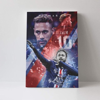 Neymar ภาพวาดผ้าใบ ตกแต่งผนังบ้าน โปสเตอร์ศิลปะ ของขวัญสําหรับเด็กผู้ชาย และเด็กผู้หญิง ห้องนอน