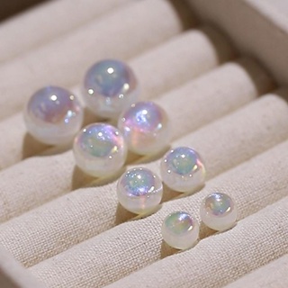 Mermaid Ji Pearl earrings Womens 925 Tremella Minority Design Advanced sense of Dream Light extravagance Sweet large earrings