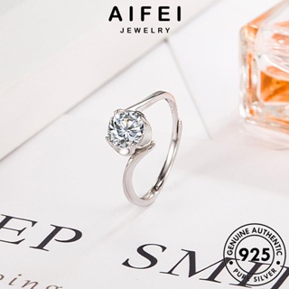 AIFEI JEWELRY 925 Silver แหวน มอยส์ซาไนท์ไดมอนด์ ผู้หญิง ต้นฉบับ เงิน เปิดแขนบิด เครื่องประดับ เกาหลี แฟชั่น แท้ เครื่องประดับ R136