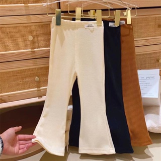[Do Re Mi] กางเกงขายาวสีทึบสไตล์แฟชั่นใหม่สำหรับเด็กผู้หญิง