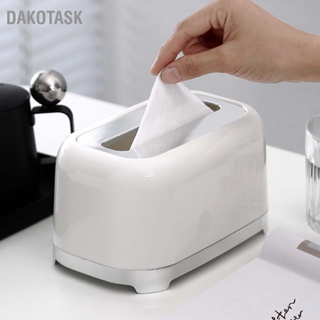 DAKOTASK ที่วางกล่องกระดาษทิชชู่พร้อมช่องเปิดกระดาษทิชชูแบบถอดได้สำหรับใช้ในครัวเรือน