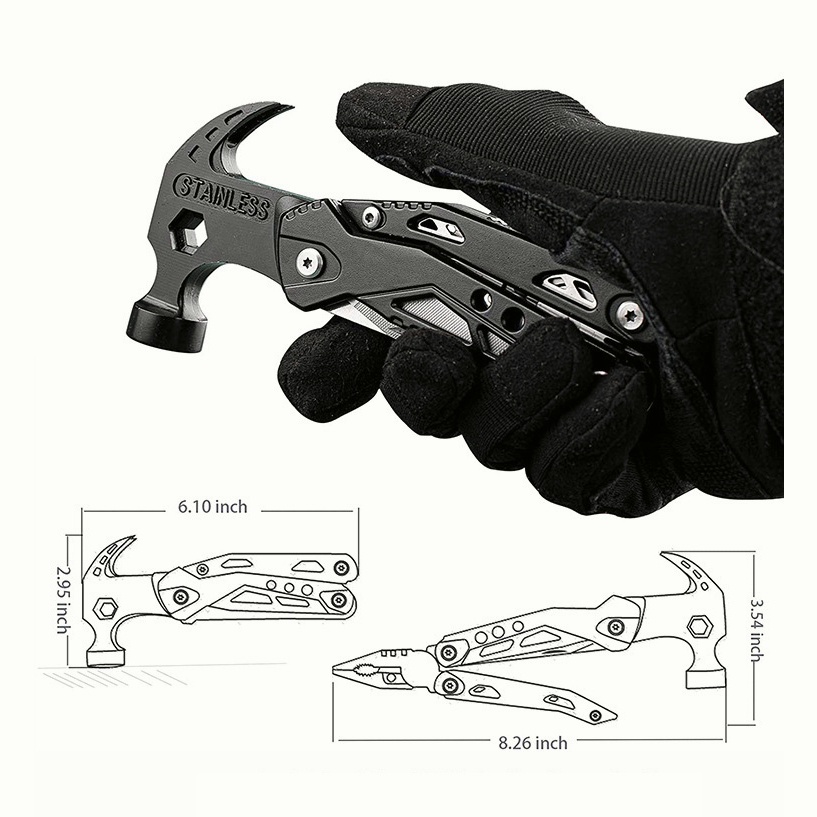 claw-hammer-multitool-คีมสแตนเลส-เครื่องมือ-nylon-sheath-outdoor-survival-แคมป์ปิ้ง-เดินป่า-portable-pocket-claw-hammer