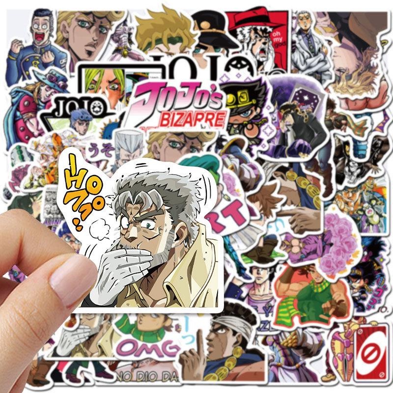 สติกเกอร์-ลายกราฟฟิตี้-jojos-bizarre-adventure-series-กันน้ํา-สําหรับตกแต่งกระเป๋าเดินทาง-โทรศัพท์มือถือ-หมวกกันน็อค-แล็ปท็อป-สเก็ตบอร์ด-diy-50-ชิ้น